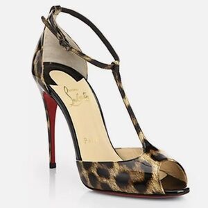 Christian Louboutin Senora 100mm Leopardino Heels Size 37